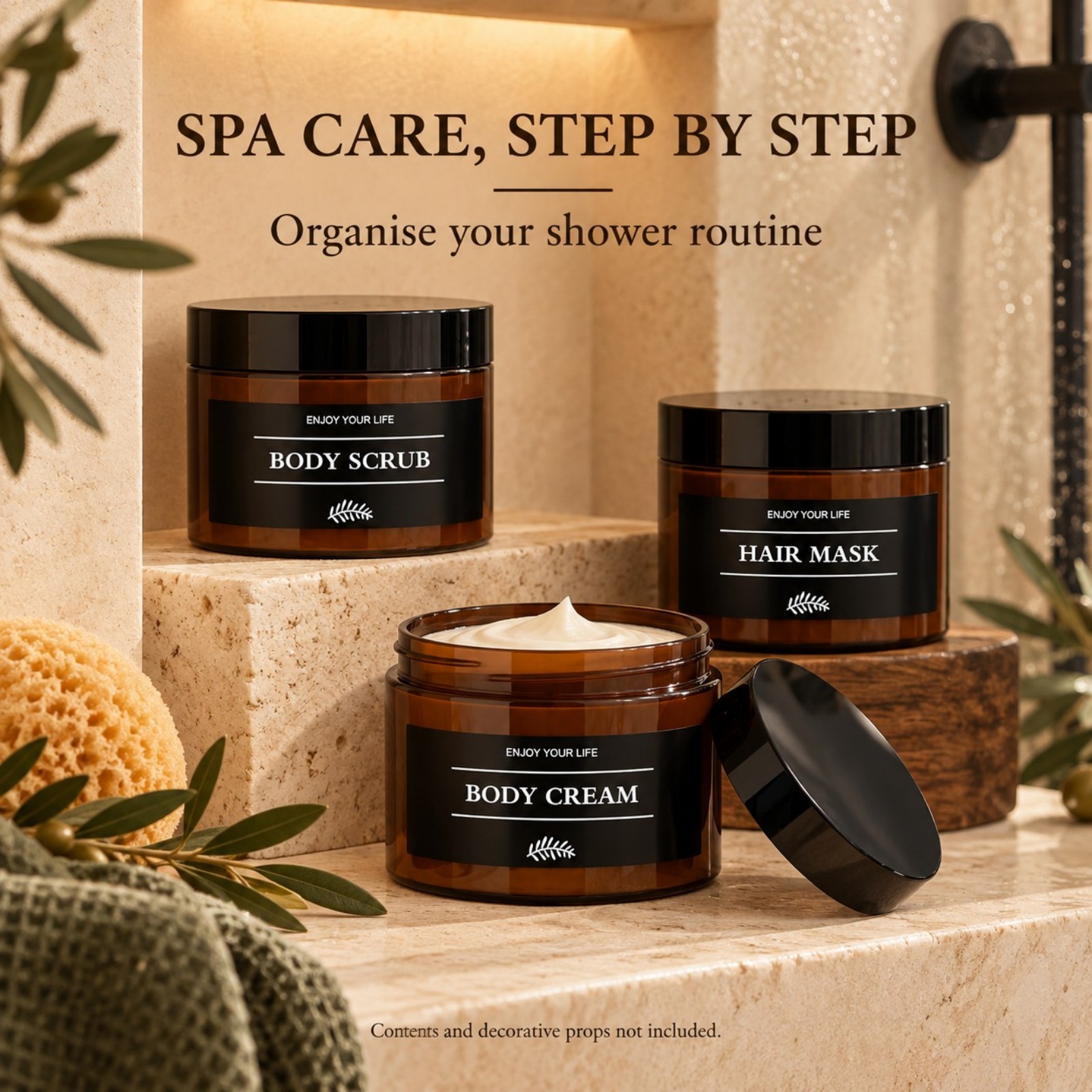 3PCS Bathroom Storage Jars wit - Hair Care recension och pris