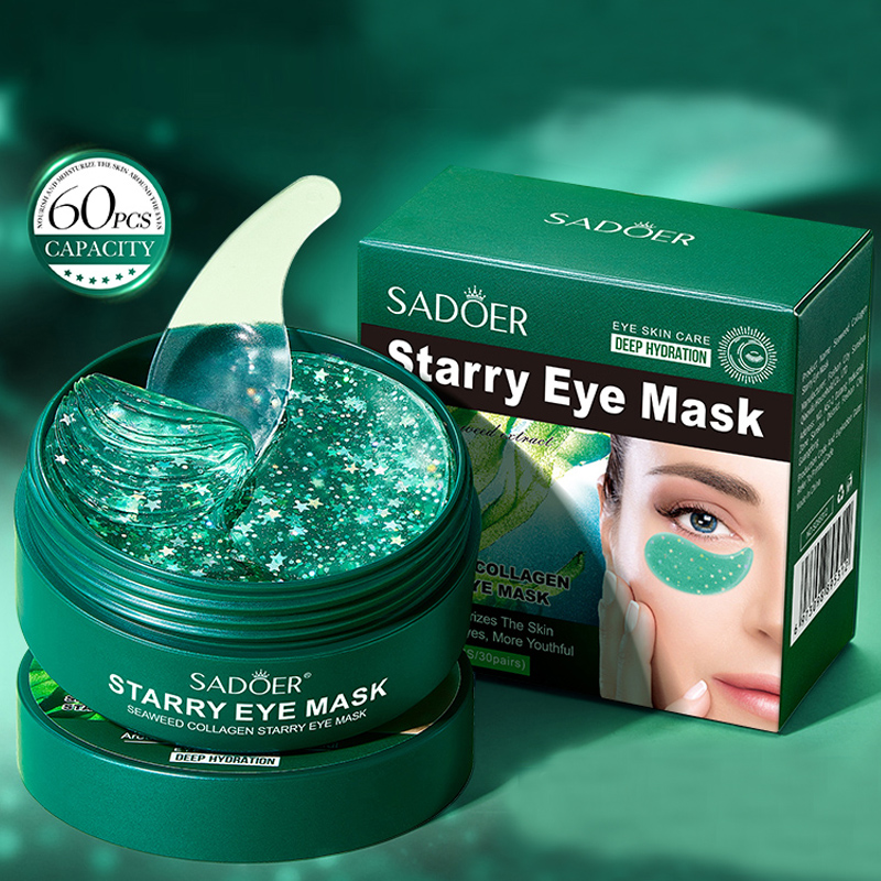 60 Pieces/Box Seaweed Collagen - Collagen Under Eye Patches recension och pris